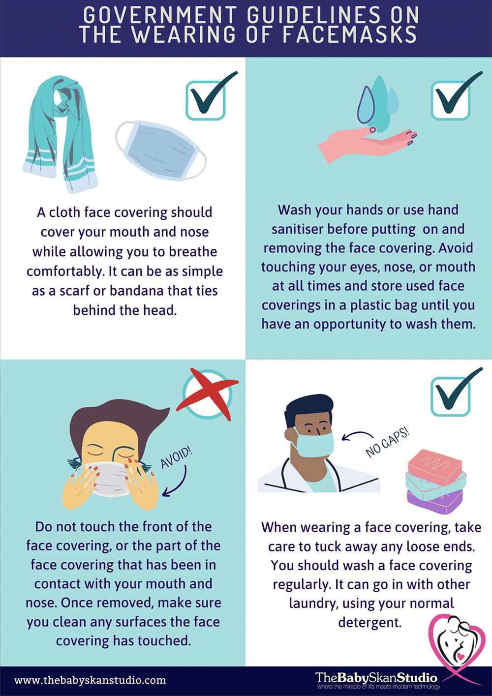UK Government Guidelines for wearing a face mask